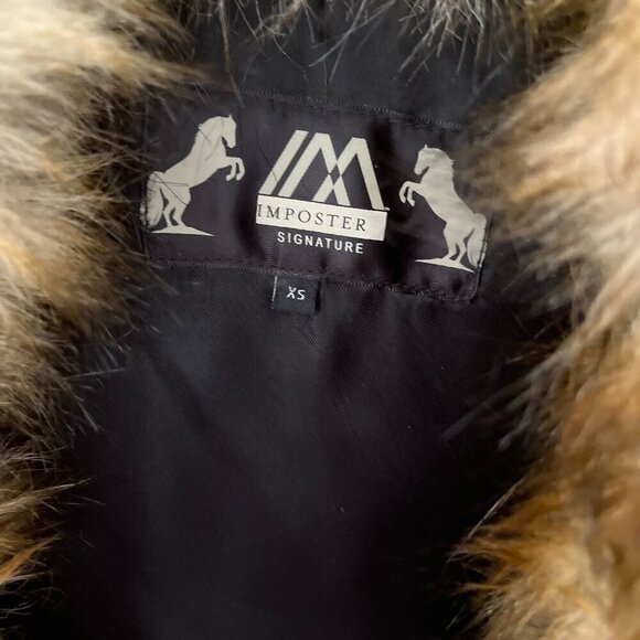 Imposter Signature Cool Mob-Wife Festival BoHo Faux-Fur Vest Sz xs - Picture 4 of 12